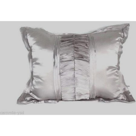 Martha Stewart Silky Waves 100 Silk Decorative Pillow Plum 16x20