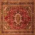 thumbnail image 1 of Ahgly Company Indoor Square Medallion Orange Traditional Area Rugs, 3' Square, 1 of 1