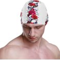 thumbnail image 2 of FYBTO Swimming Cap Halloween Skull and Flower Unisex Adult FYBTO Polyester, 2 of 4