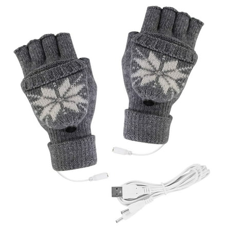 

Gloves Mittens Toddler Gloves Mittens Women Cold Weather Protection Connection Gloves Gloves Heated Knit Winter Unisex Gloves Warm Work Christmas USB Print Indoor Cold Gloves