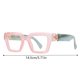 thumbnail image 2 of Gafas de luz azul oversize para mujer. Gafas de ordenador cuadradas y gruesas a la moda. Gafas que no son negras, 2 of 3