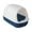 Blue, variant on Hooded Cat Litter Box Kitty Litter Pan Durable Enclosed Cat Toilet Kitty Litter Yellow
