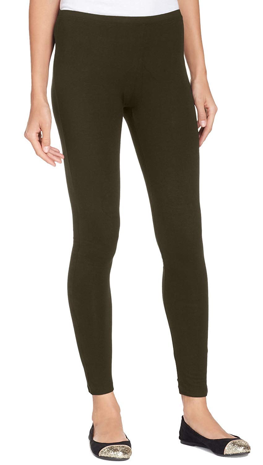Hue Hue Women's Cotton Leggings (Expresso, Large)