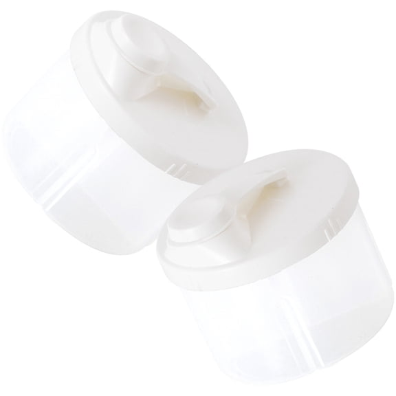 CTIRCHIU 2-Pack White PP Rotating Powder Dispenser for Easy Storage and Dispensing