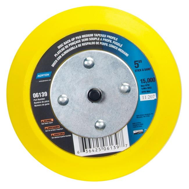 Norton 54763642506141 6 in. Buffing Or Polishing Pad Medium Tapered