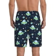 thumbnail image 5 of Salouo Galaxy With Ufo Pattern Men's Sleep Pajama Shorts,Pajama Bottoms Elastic Waistband Sleep Pajama Short PJ Shorts for Men -Medium, 5 of 6