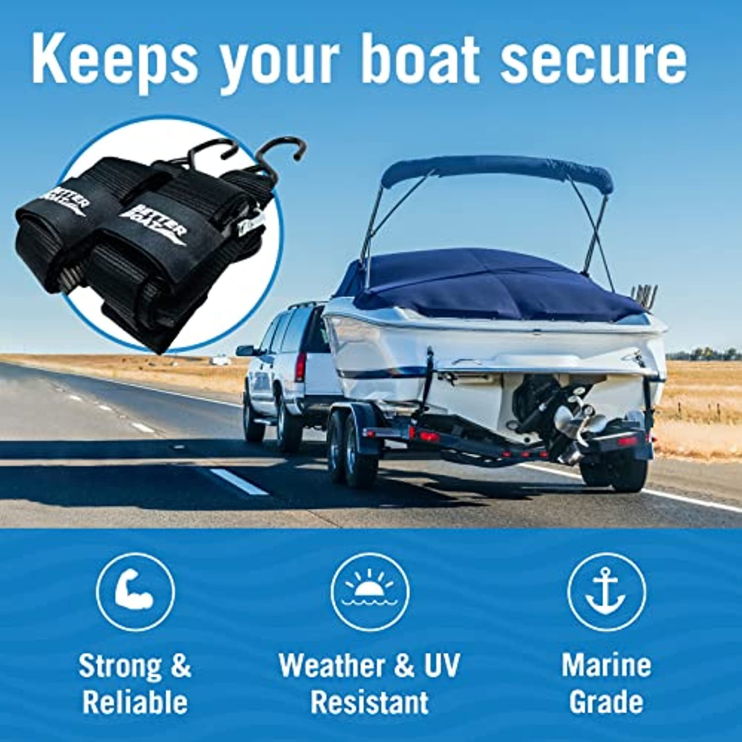 Buy Boat Tie Down Straps to Trailer Boat Transom Tie Down Straps Heavy