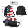 thumbnail image 2 of Fotbe American Flag Map Lonchera Bolsa de Almuerzo para Hombres y Mujeres, Lonchera de Gran Capacidad, Bolsa de Almuerzo Reutilizable, Bolsa Térmica Aislante, 2 of 7
