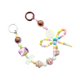 thumbnail image 2 of Llavero con cuentas, pulsera, dijes para llevar como llavero para compromiso de mujer. Marrón, 2 of 9