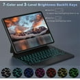 thumbnail image 3 of XZAMB Keyboard Case Compatible with IPad Mini 7 (A17 Pro) & Mini 6 - Magic Case With Floating Cantilever Stand For IPad Mini 7th 6th Gen, Backlit Keyboard With Trackpad Tablet Case, 3 of 7