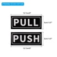thumbnail image 2 of Unique Bargains Push Pull Door Sign 2'x5' PVC Adhesive Horizontal Pull Push Sticker White 4 Set, 2 of 6