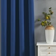 thumbnail image 6 of Home Soft Things Solid Blackout Curtains/Drapes Thermal Insulated Grommet Darkening Curtains, 2 Curtains and 2 Tiebacks Set - Dark Blue - 54 x 84 inches, 6 of 7