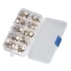 thumbnail image 3 of 150 Uds. Botones para cubrir cabeza redonda estilo perla plástico Metal ampliamente utilizado mujeres broche botones para suéter vestido pantalones dientes redondos perla, 3 of 14