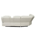 thumbnail image 5 of JERFIT Modern Power Recliner Sectional Sofa with USB Charging, Cup Holders, LED & Bluetooth in Beige Faux Leather, 5 of 8