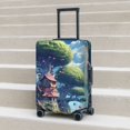 thumbnail image 6 of Pofeuu Fantasy Treehouse Planet Scene Print Luggage Suitcase Cover Protector Luggage Washable Covers Aesthetic for 18/24/28/32 inch Luggage（No luggage included）-Large, 6 of 7