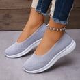 thumbnail image 5 of Women's Breathable Knit Slip-On Walking Shoes, 2026 Orthopedic Mesh Mules Sneakers, Summer Fashion Casual Backless Sneakers, Lightweight Non Slip Tennis Loafers,Light Gray,42, 5 of 9