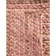 thumbnail image 6 of Unique Loom Braided Jute Collection Area Rug - Dhaka (6' 1" x 9' Rectangle Light Pink), 6 of 6