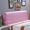 thumbnail image 2 of Cabecero de cama de seda de lujo a prueba de polvo con funda extraíble, romántico y decorativo para dormitorio. Rosado, 2 of 8