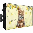 thumbnail image 2 of Outdoor TV Cover 52x30x4.5in, Rustic Cat Yellow Lemon Weatherproof TV Screen Protector with Zipper, Farmhouse Animal Fruit Plant Outside Television Cover Fits Up to 52-55", 2 of 9
