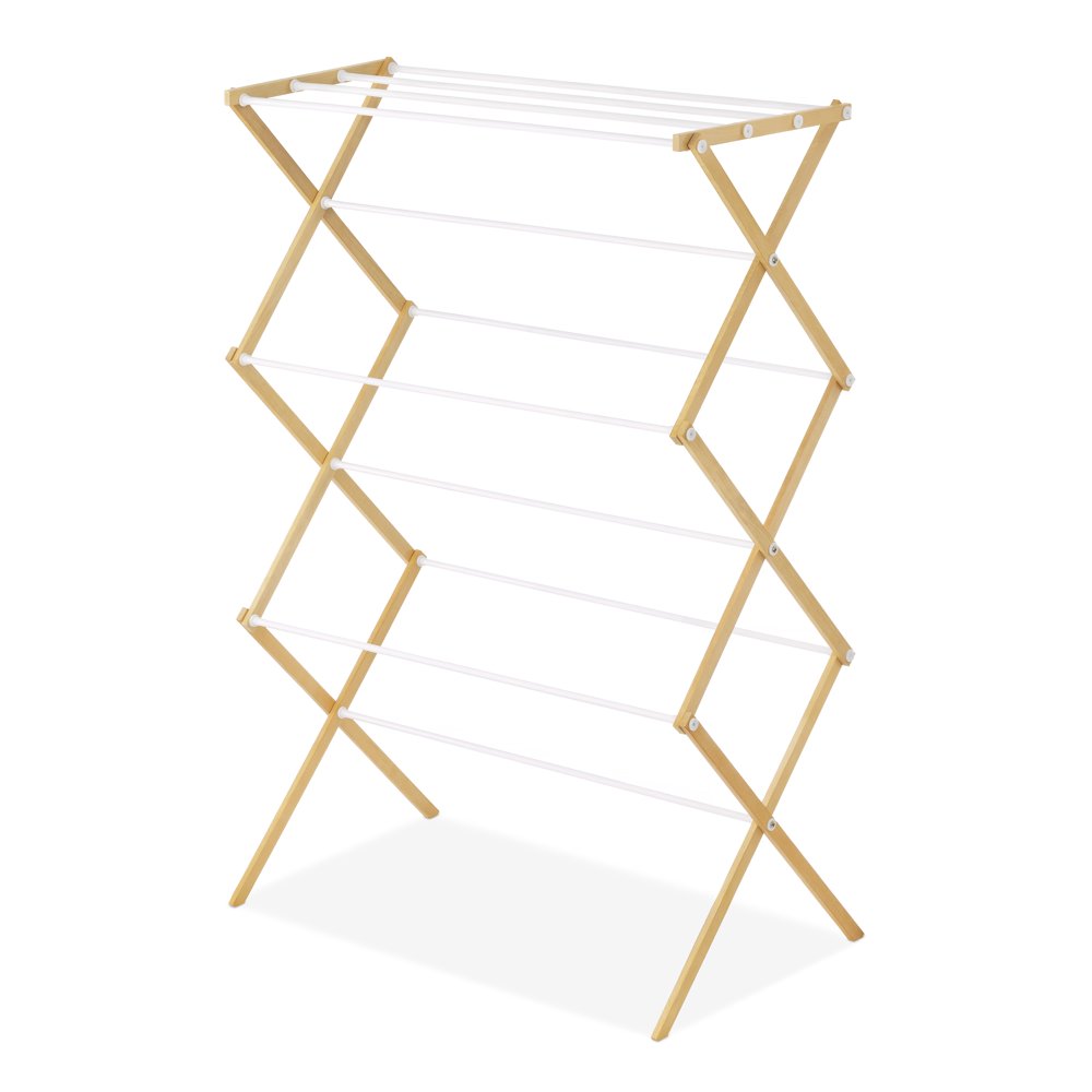 Whitmor 60262415 Natural Wood Clothes Drying Rack