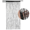 thumbnail image 5 of BadPiggies Glitter String Door Curtain Panels Window Curtains Room Dividers Silver Ribbon Thread Fringe Strip Tassel Fly Screen for Door Kitchen(39"x78"), 5 of 8