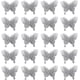 thumbnail image 1 of 20 piezas de adornos navideños con mariposas brillantes, adornos colgantes para árbol de Navidad con mariposas brillantes en 3D, decoración de mariposas artificiales huecas con clips y tallos para cor, 1 of 7