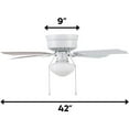 thumbnail image 2 of Prominence Home Cherry Hill 42'' White Flushmount Ceiling Fan with Globe Light Kit and Pull Chains, 2 of 6