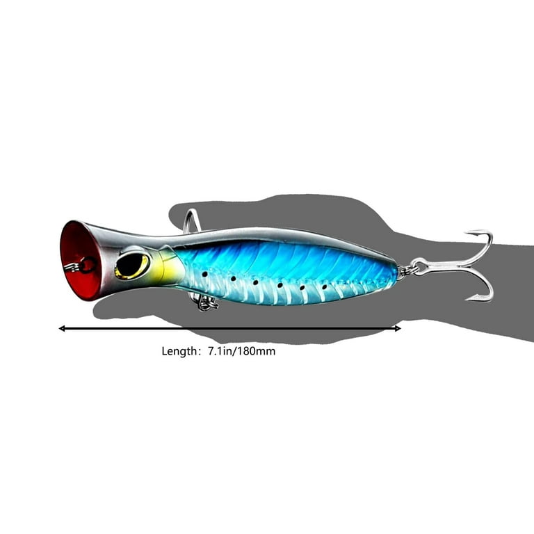 Topwater Fishing Lure Sinking Minnow for Saltwater and Freshwater Bionic 3D  Eyes VMC Hook Slow Jig Wobblers Artificial Bait for Sea Fishing Kits,  Professional Pitch Vertical Ocean Lure for Large Fish 