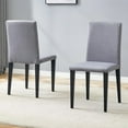 thumbnail image 5 of SUDICA Dining Chairs Set of 2, Gray Fabric Upholstered Side Chairs with Black Metal Legs for Dining Room and Kitchen, 5 of 11
