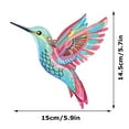 thumbnail image 3 of Colorful Hummingbird Wrought Wall Metal Ornaments Crafts Wall Stickers Easy To Install, 3 of 6