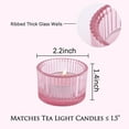 thumbnail image 3 of HofferRuffer Glass Tealight Candle Holders Set of 12, Cute Votive Candle Holder for Table Centerpieces, Party, Wedding and Home Decor (2.2'' x 1.4'', Pink), 3 of 8