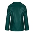thumbnail image 5 of Tejiojio Coats Plus Size Clearance Women's Fashion Casual Lapel Collar Button Pocket Temperament Motorcycle Jacket Leather Jacket Coat, 5 of 8
