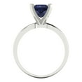 thumbnail image 4 of 1.5 ct Princess Cut Simulated Blue Sapphire Solitaire Engagement Ring for Women in 18K White Gold, 4 of 5