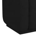 thumbnail image 3 of Contemporary Boucle Fabric Small Square Ottoman - Black, 3 of 8