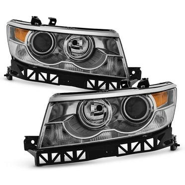 AKKON - Fits 2007-2009 Lincoln MKZ 2006 Zephyr [Halogen Type] Chrome Headlights Pair Driver Left Passenger Right 06-09