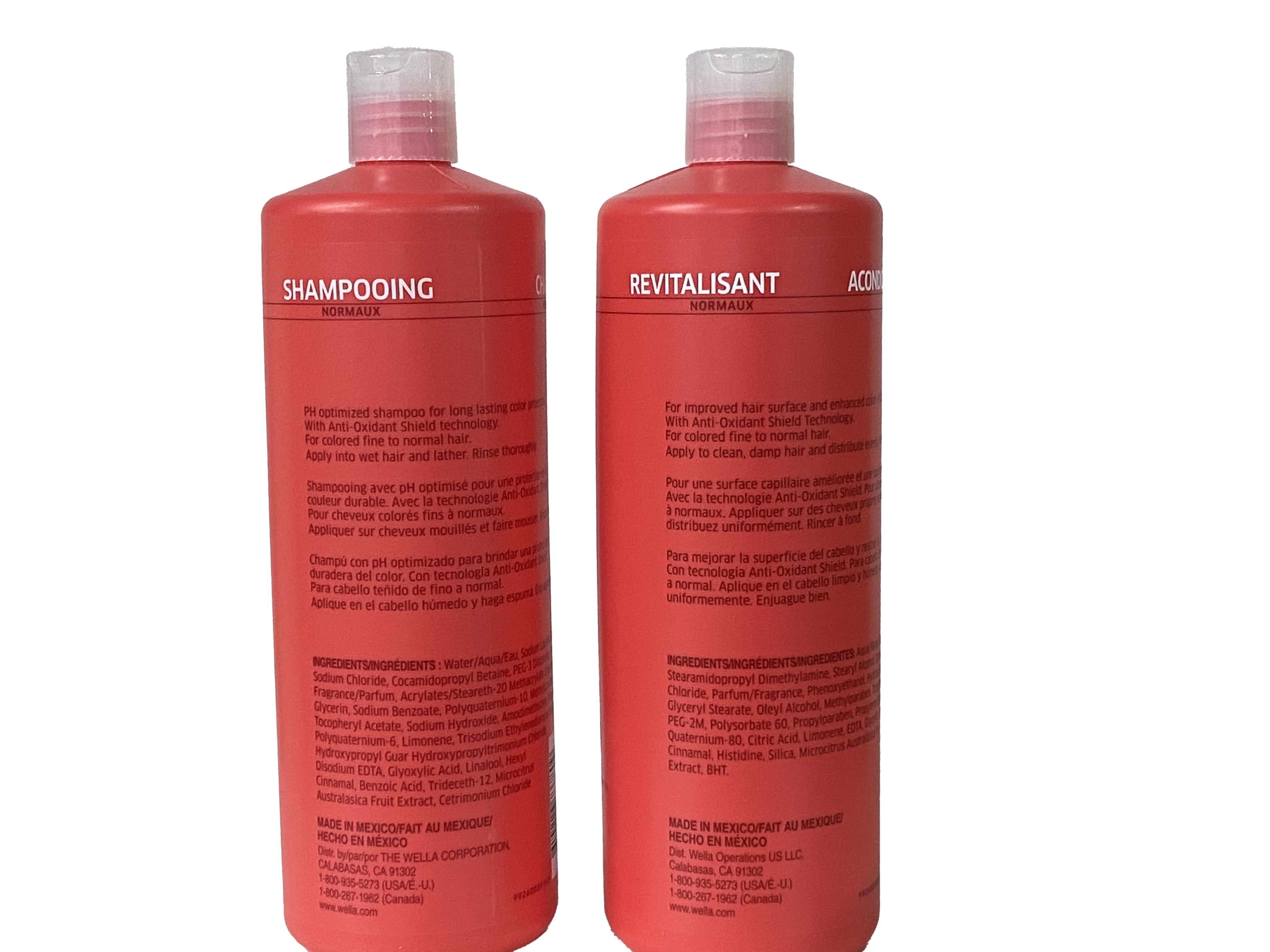 Wella Invigo brilliance color protecting shampoo & Conditioner  for fine to normal hair 33.8 oz liter DUO set