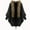 Black, variant on ZQUUVOU Women's Fall Winter Cape Poncho Casual Open Front Faux Fur Collar Cardigan Soft Warm Cover Up Lounge Wear Tops Black