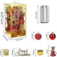 thumbnail image 2 of Juego de adornos para árbol de Navidad, 32 Uds., Mini adornos navideños de bolas rojas y doradas, decoración para árboles de Navidad, 2 of 3