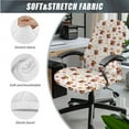 thumbnail image 3 of SCRAWLGOD Highland Cow Floral Cozy Office Chair Cover with Arm Rest Covers Removable High Back Chair Protector Scratch Resistant Desk Chair Slipcover, 3 Pieces, S, 3 of 7
