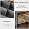 thumbnail image 3 of Outsunny Wooden Raised Garden Bed with 8 Slots, Elevated Planter Box Stand with Open Shelf, Dark Gray, 3 of 9