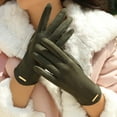 thumbnail image 5 of harmtty 1 Pair Solid Color Anti-slip Women Gloves Well Sensitivity Touch Screen Full Finger Gloves Hand Protect Cover,Beige, 5 of 8