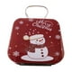 thumbnail image 2 of Caja de regalo de lata navideña con asa • Diseño de Papá Noel y copo de nieve • 6x7x3cm • Almacenamiento de galletas de caramelo • Decoración navideña, 2 of 2