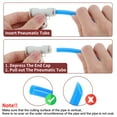 thumbnail image 7 of Unique Bargains Push to Connect Air Fittings 5/32" T Type Air Line Quick Joint Plastic Metal 3/8"BSPT 10 Pcs White Silver Tone, 7 of 7