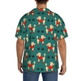 thumbnail image 3 of Rateoe Cartoon Poodle Dog Pattern Men's Short Sleeve Classic Shirt, Casual Short-Sleeved Shirt, Lightweight Summer Shirt, Cuban Collar Shirt,Button-Front Shirt-Small, 3 of 5