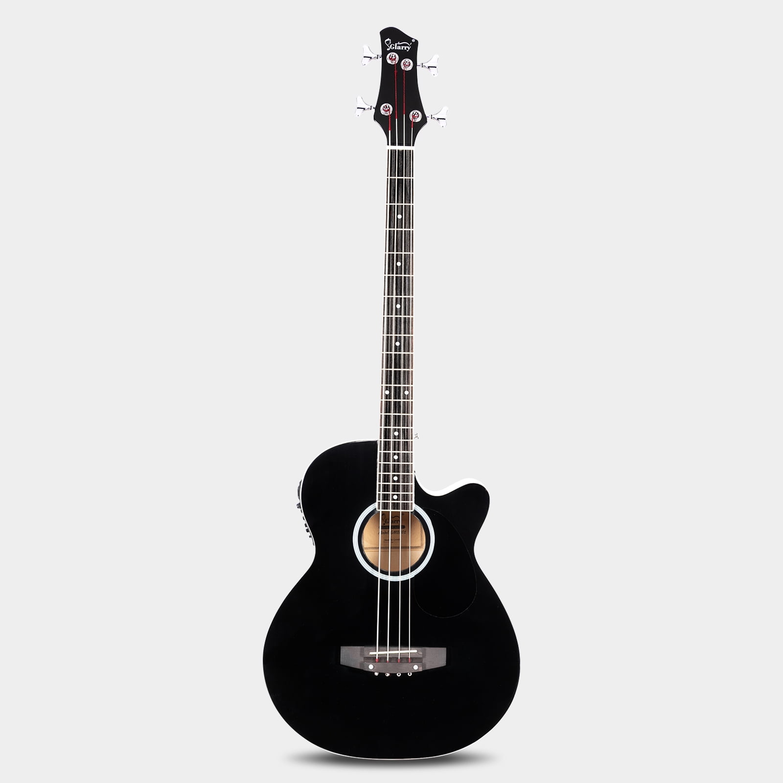 GMB101 4 string Electric Acoustic Bass Guitar w/ 4-Band Equalizer EQ-7545R Black
