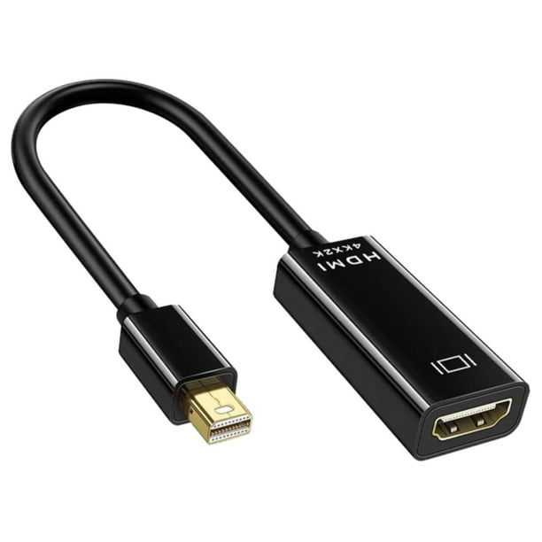 Adaptador Mini Displayport A Hdmi Mini Dp (Compatible Con Thunderbolt) A Hdmi 4Kx2K Convertidor Cable Chapado En Oro Compatible Con Macbook Pro