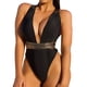 thumbnail image 1 of Gibobby Trajes de Baño Mujer Completos Traje de baño de una pieza de bikini para mujer Traje de baño sexy de moda sin espalda de color sólido(Negro,CH), 1 of 5