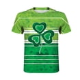 thumbnail image 4 of jsaierl T-Shirts pour Hommes St Patricks Days Trèfle Chanceux T-Shirts Graphiques Coton Tendance Manches Courtes Chandail Col Rond Grands et Grands T-Shirts Athlétiques, 4 of 9