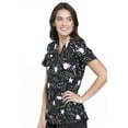 thumbnail image 7 of Cherokee Prints Women Scrubs Top, V-Neck, CK616, S, Tooth Fairy Magic, 7 of 7