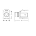 thumbnail image 2 of Leviton  40833-BWE Snap In Binding Post White With Black, 2 of 2